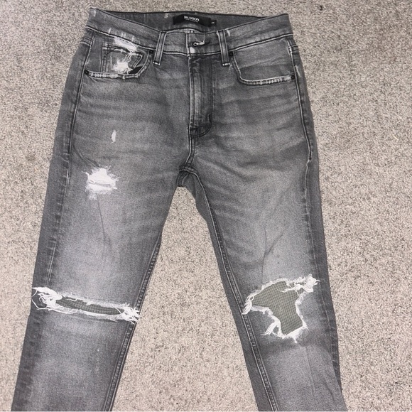 Hudson Los Angeles Distressed Denim Jeans Gray Jeans - Picture 2 of 3
